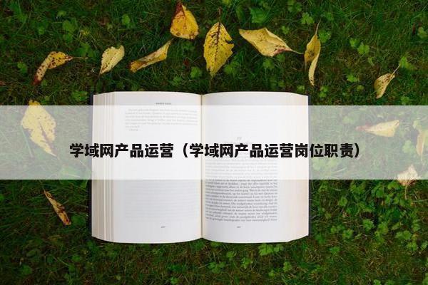 学域网产品运营（学域网产品运营岗位职责）