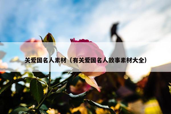 关爱国名人素材（有关爱国名人故事素材大全）
