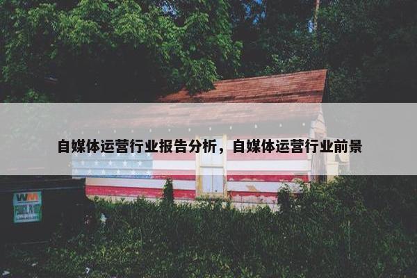 自媒体运营行业报告分析，自媒体运营行业前景