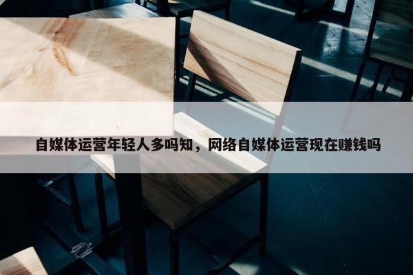 自媒体运营年轻人多吗知，网络自媒体运营现在赚钱吗