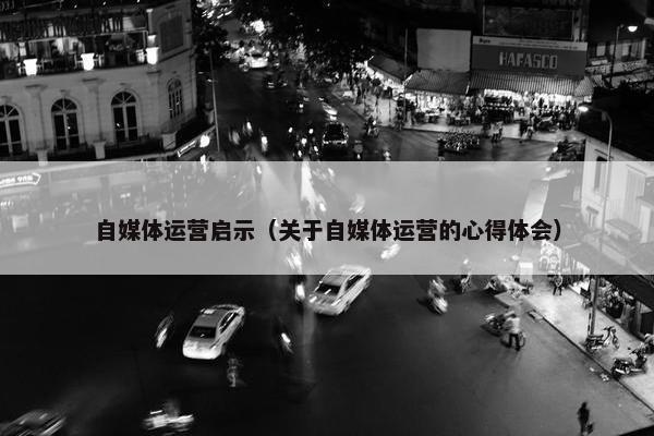 自媒体运营启示（关于自媒体运营的心得体会）