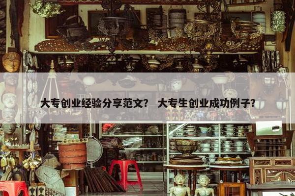 大专创业经验分享范文？ 大专生创业成功例子？