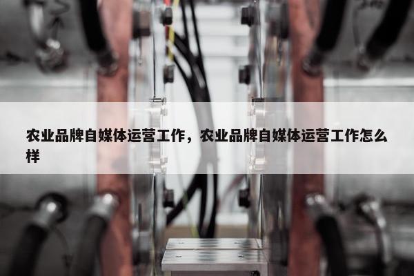 农业品牌自媒体运营工作，农业品牌自媒体运营工作怎么样
