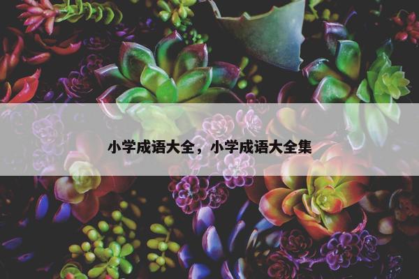 小学成语大全，小学成语大全集