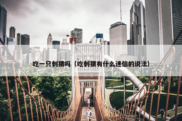 吃一只刺猬吗（吃刺猬有什么迷信的说法）