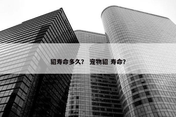 貂寿命多久？ 宠物貂 寿命？