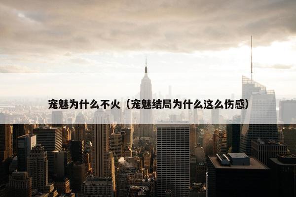 宠魅为什么不火（宠魅结局为什么这么伤感）