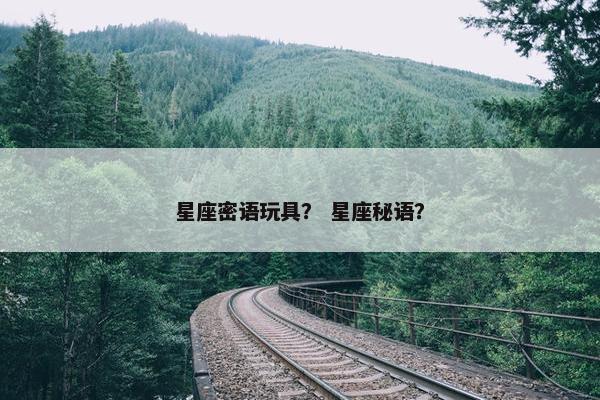 星座密语玩具？ 星座秘语？