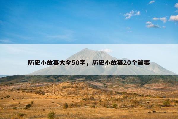 历史小故事大全50字，历史小故事20个简要