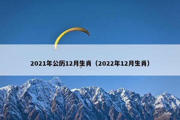 2021年公历12月生肖（2022年12月生肖）