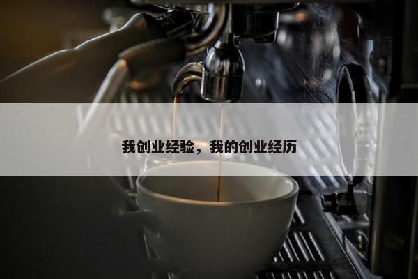 我创业经验，我的创业经历