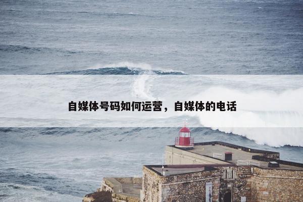 自媒体号码如何运营，自媒体的电话