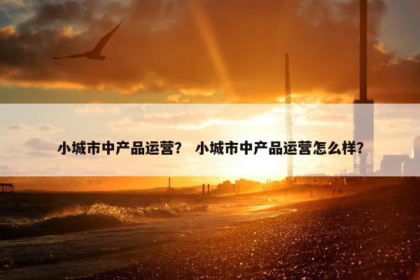 小城市中产品运营？ 小城市中产品运营怎么样？
