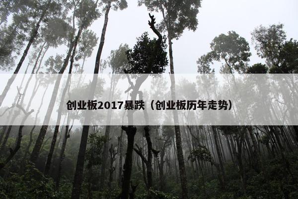 创业板2017暴跌（创业板历年走势）