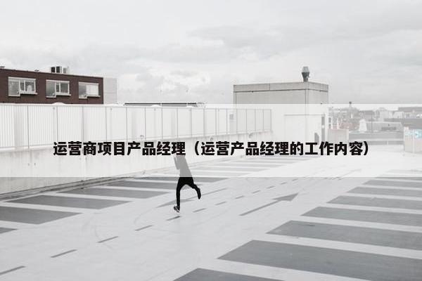 运营商项目产品经理（运营产品经理的工作内容）