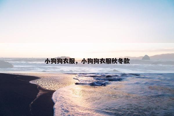小狗狗衣服，小狗狗衣服秋冬款