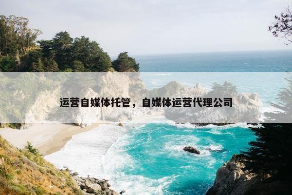 运营自媒体托管，自媒体运营代理公司