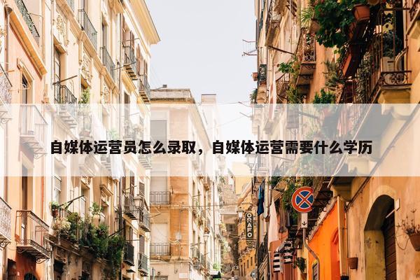 自媒体运营员怎么录取，自媒体运营需要什么学历