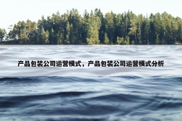 产品包装公司运营模式，产品包装公司运营模式分析