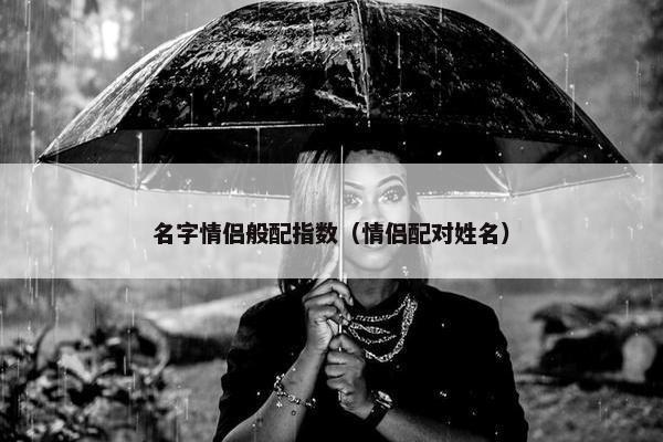 名字情侣般配指数（情侣配对姓名）