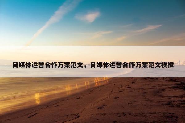 自媒体运营合作方案范文，自媒体运营合作方案范文模板
