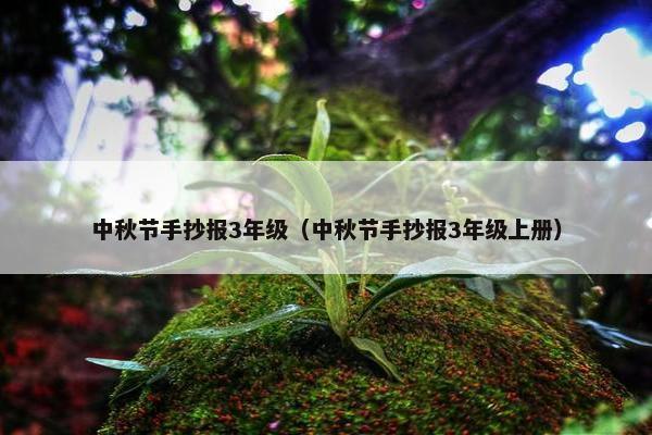 中秋节手抄报3年级（中秋节手抄报3年级上册）