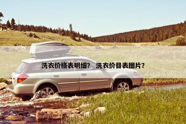 洗衣价格表明细？ 洗衣价目表图片？