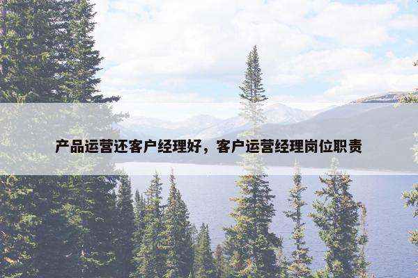 产品运营还客户经理好，客户运营经理岗位职责
