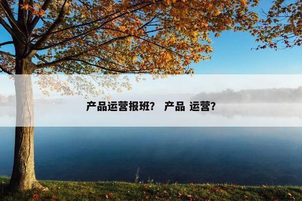 产品运营报班？ 产品 运营？