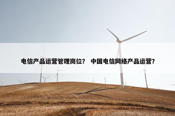 电信产品运营管理岗位？ 中国电信网络产品运营？