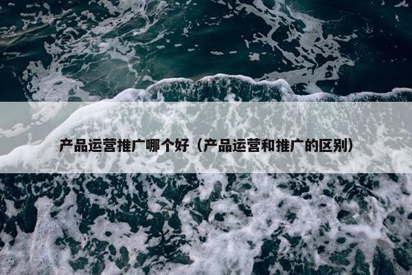 产品运营推广哪个好（产品运营和推广的区别）