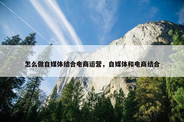 怎么做自媒体结合电商运营，自媒体和电商结合