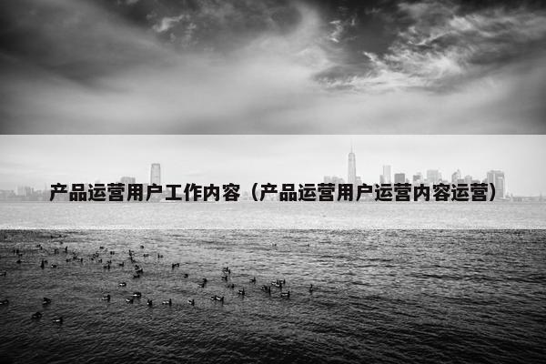 产品运营用户工作内容（产品运营用户运营内容运营）