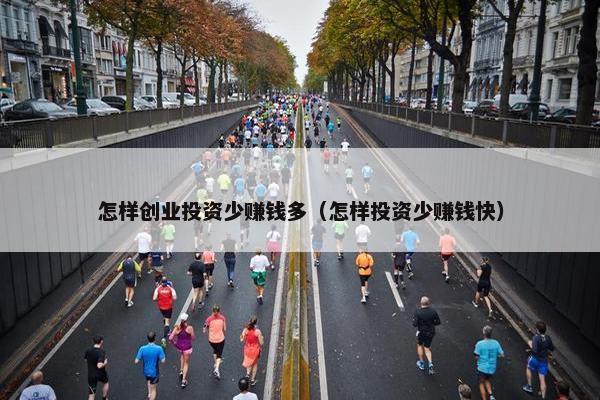 怎样创业投资少赚钱多（怎样投资少赚钱快）