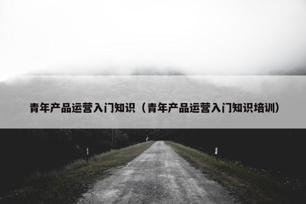青年产品运营入门知识（青年产品运营入门知识培训）