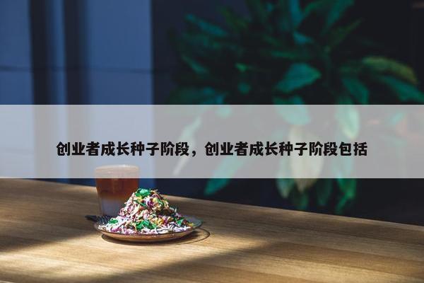 创业者成长种子阶段，创业者成长种子阶段包括