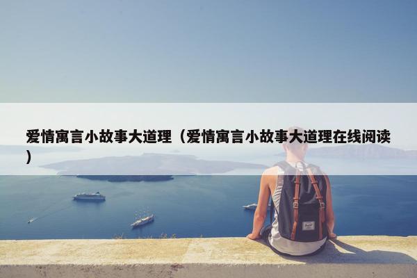 爱情寓言小故事大道理（爱情寓言小故事大道理在线阅读）