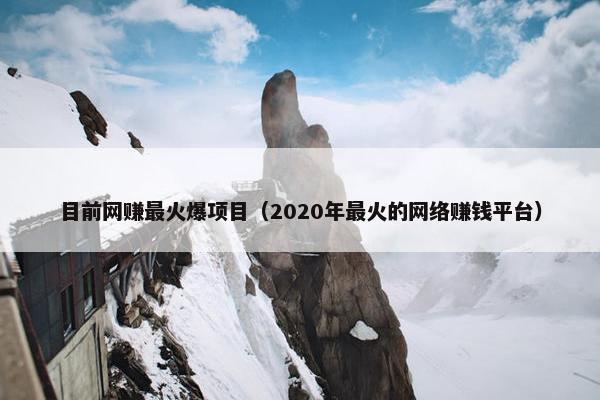 目前网赚最火爆项目（2020年最火的网络赚钱平台）
