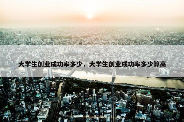 大学生创业成功率多少，大学生创业成功率多少算高