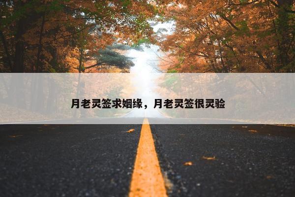 月老灵签求姻缘，月老灵签很灵验