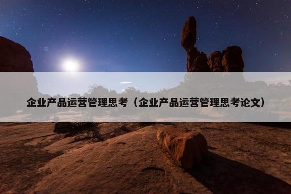 企业产品运营管理思考（企业产品运营管理思考论文）