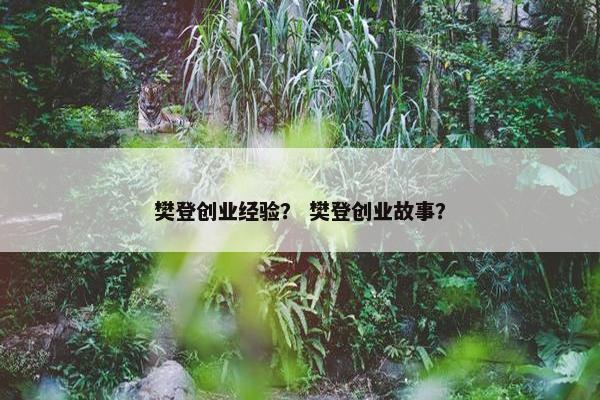 樊登创业经验？ 樊登创业故事？