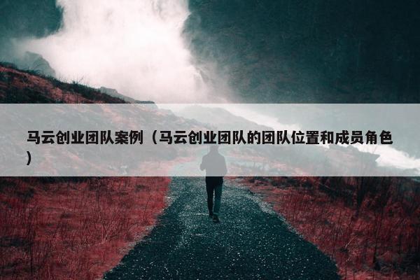 马云创业团队案例（马云创业团队的团队位置和成员角色）