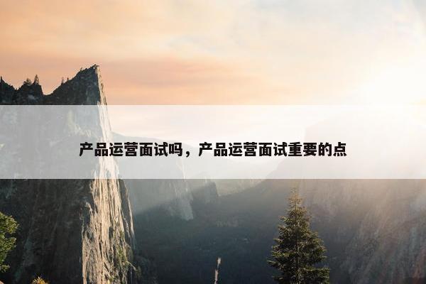 产品运营面试吗，产品运营面试重要的点