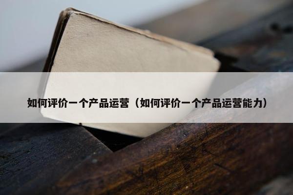 如何评价一个产品运营（如何评价一个产品运营能力）
