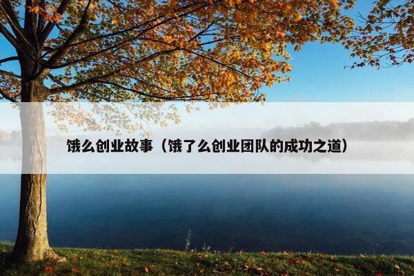 饿么创业故事（饿了么创业团队的成功之道）