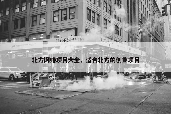 北方网赚项目大全，适合北方的创业项目