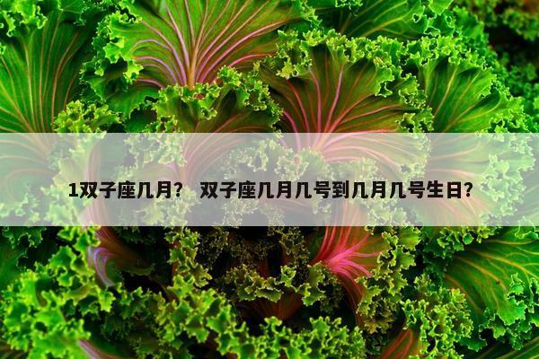 1双子座几月？ 双子座几月几号到几月几号生日？