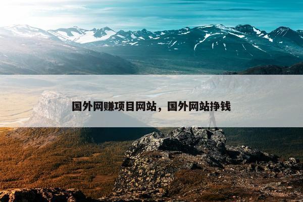 国外网赚项目网站，国外网站挣钱