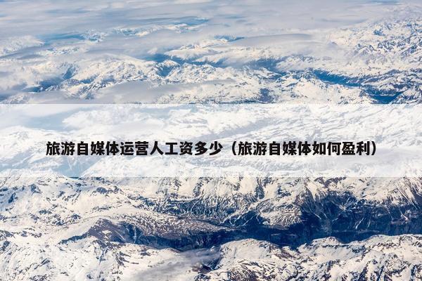旅游自媒体运营人工资多少（旅游自媒体如何盈利）
